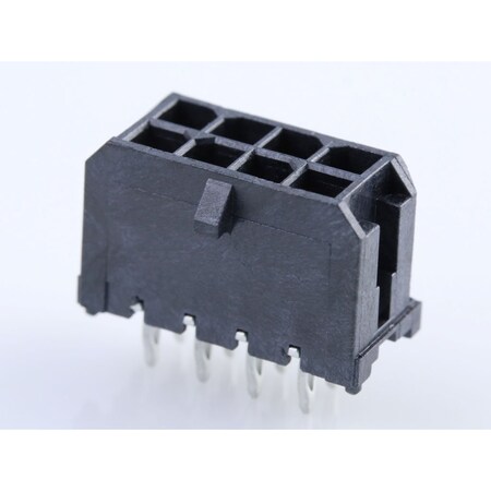 Molex Board Connector, 8 Contact(S), 2 Row(S), Straight, 0.118 Inch Pitch, Press Fit Terminal, Locking,  449145802